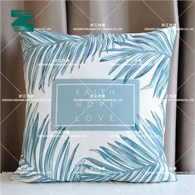Sarung Bantal Cetak Daun Tropis